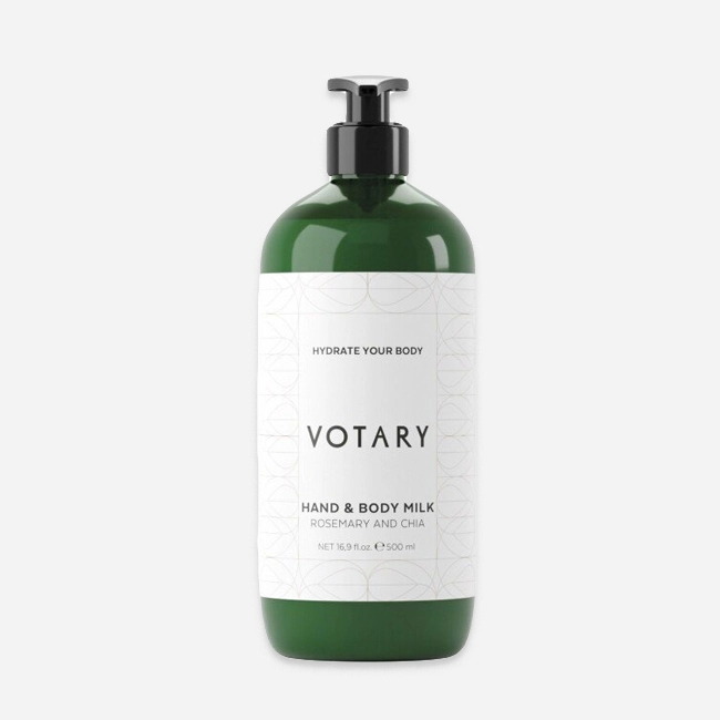 VOTARY ROSEMARY AND CHIA  DISPENSER STAND ALONE  500ml  ΚΡΕΜΑ ΧΕΡΙΩΝ&ΣΩΜΑ